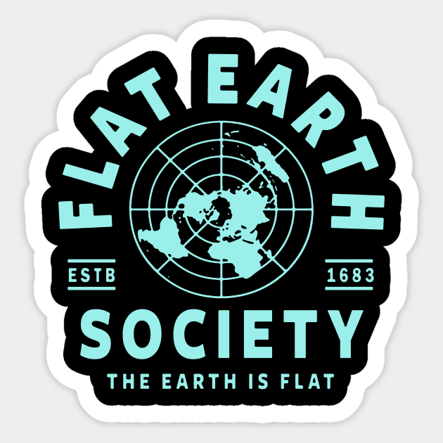 Flat Earth Merchandise Sticker by silvifernandes